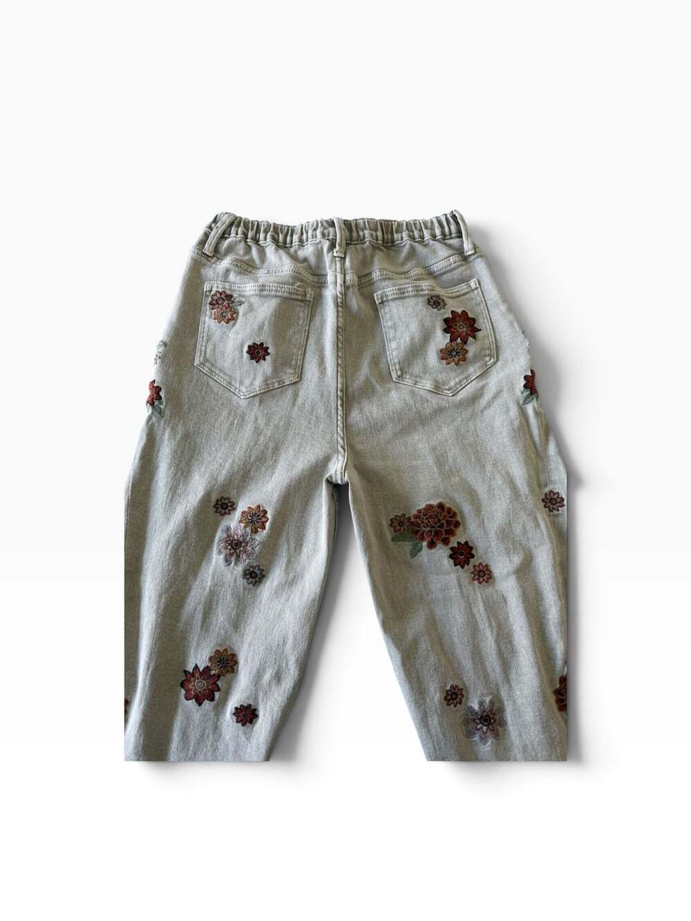 OH Jeans Floral Embroidered Jeans Size S Grey Denim - Picture 4 of 5